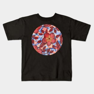 Coral Summer - a hand drawn floral pattern Kids T-Shirt